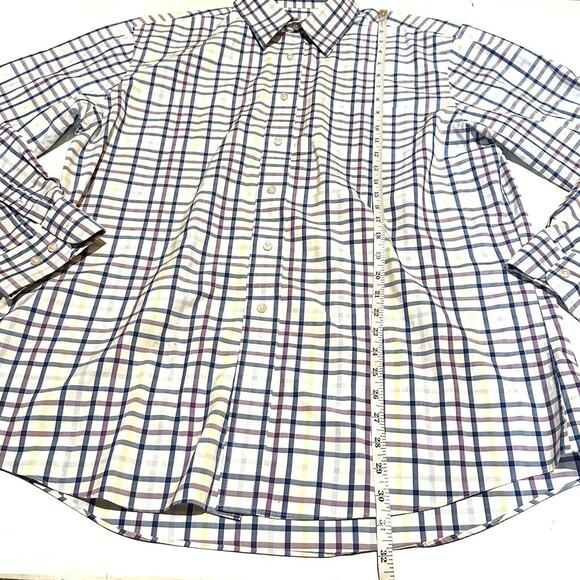 JoS A. Bank Button Front Plaid Collared Shirt Men's L Large - Picture 5 of 5